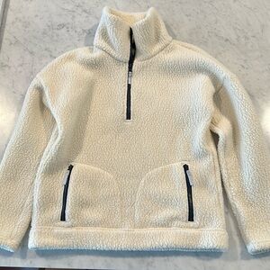 J. Crew Women’s Sherpa Half-Zip Fleece Pullover, size XS